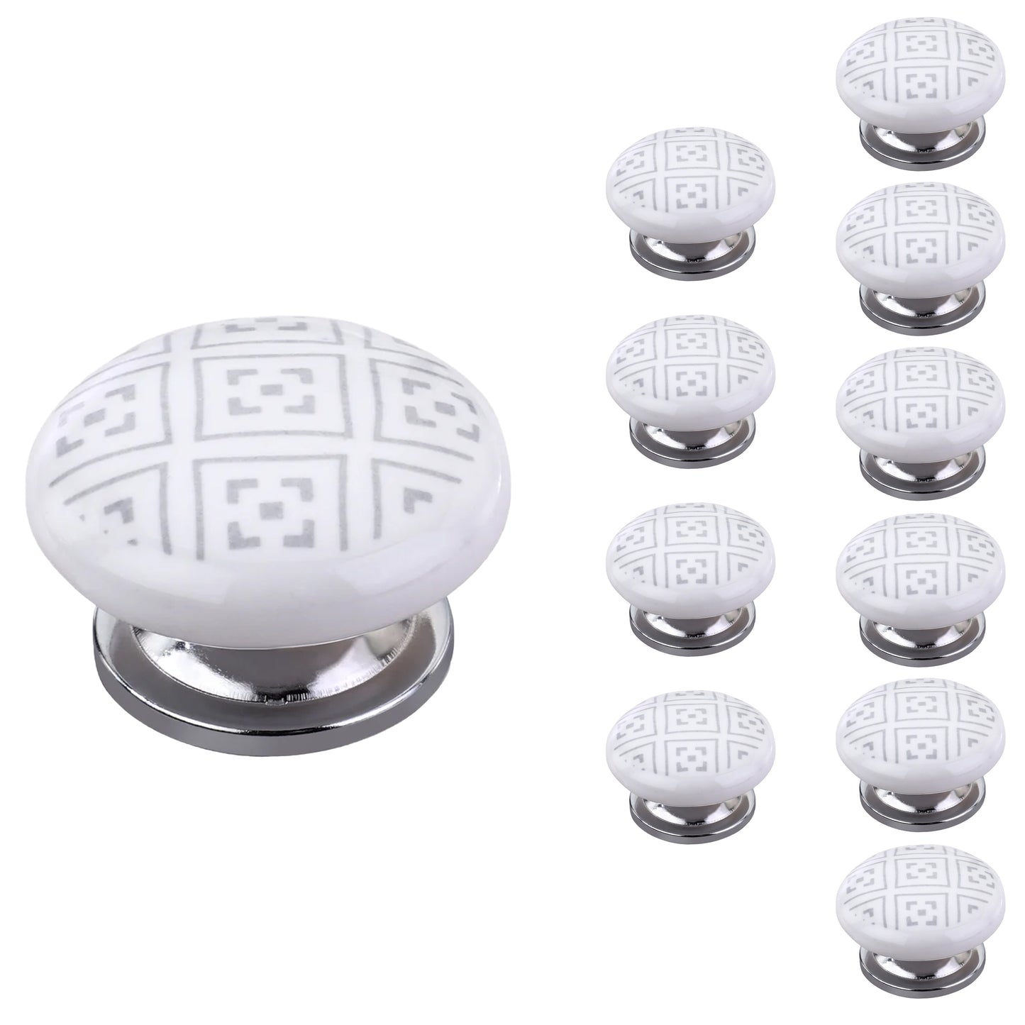 Mascot Hardware Haver Square 1-3/5 in. Grey Flat Drawer Cabinet Knob (Pack of 10)
