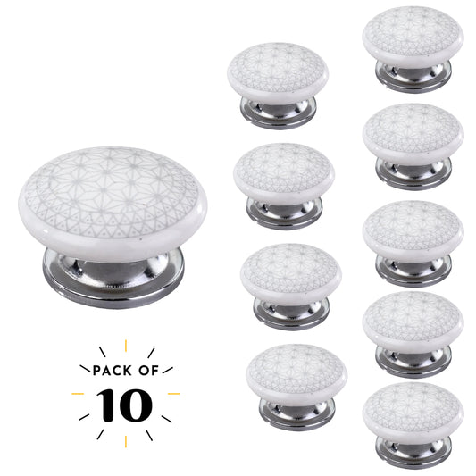 Mascot Hardware Geometric Star 1-4/7 in. Grey Cabinet Knob (Pack of 10)