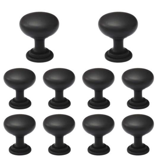 Round Metal 1 in. Cabinet Knob (10-Pack)