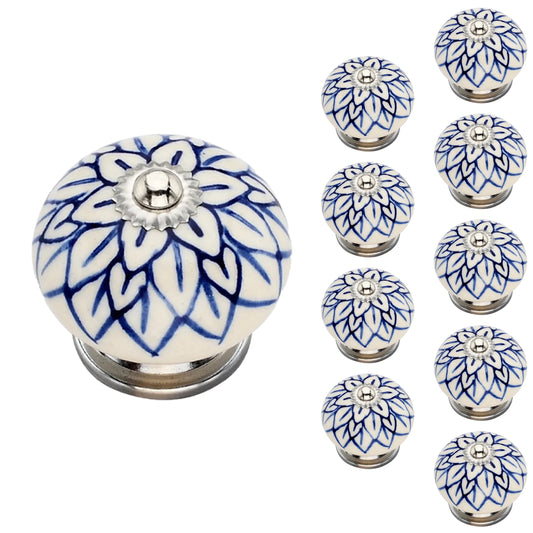 Mascot Hardware Water Lily 1-4/7 in. Round Cabinet Knob (Pack of 10)