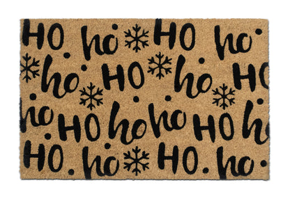 Ho ho ho Natural Coir Doormat 28 in. x 18 in. Non Slip Outdoor and Indoor