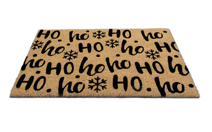 Ho ho ho Natural Coir Doormat 28 in. x 18 in. Non Slip Outdoor and Indoor