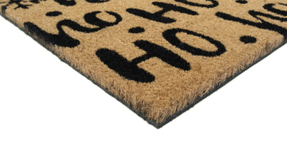 Ho ho ho Natural Coir Doormat 28 in. x 18 in. Non Slip Outdoor and Indoor