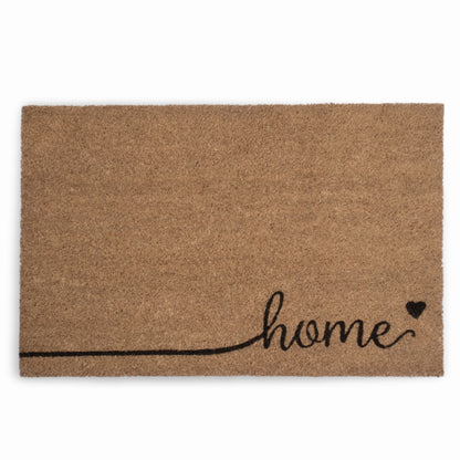 Home Natural Coir Doormat with Non-Slip Backing - 28 x 18 - Outdoor 