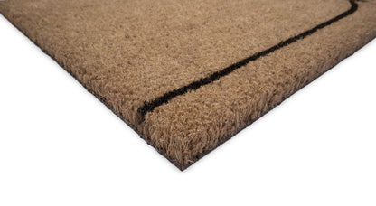 Home Natural Coir Doormat with Non-Slip Backing - 28 x 18 - Outdoor 