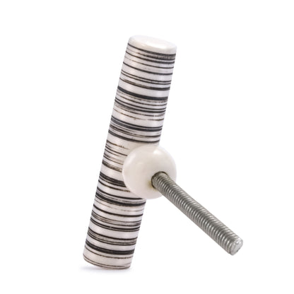 Mascot Hardware Hammer 2-2/5 in. (60mm) White & Black Drawer cabinet Knob