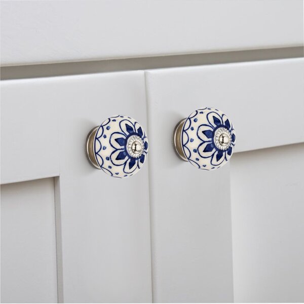 Omaha Washed 1-4/7 in. Blue Cabinet Knob
