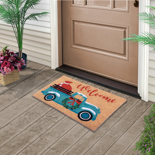 Welcome Calloway Mills 28" x 18" Christmas Fun Doormat Multi Color